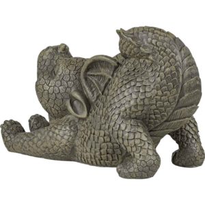Stretching Garden Dragon Statue