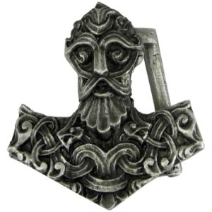 Pewter Thors Hammer Belt Buckle