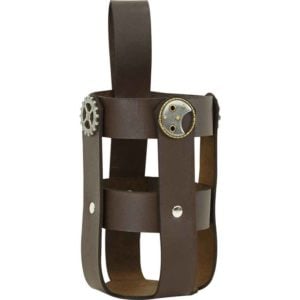 Steampunk Leather Bottle Holder