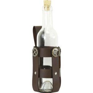 Steampunk Leather Bottle Holder
