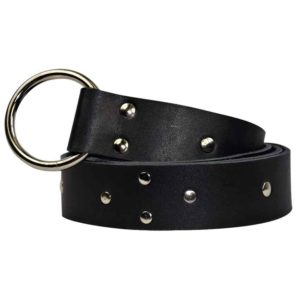 Studded Diamond Pattern Ring Belt