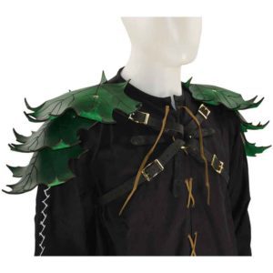 Elven Leaf Leather Pauldron Harness