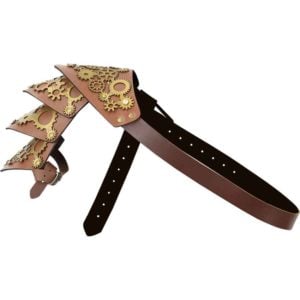 Leather Steampunk Gear Single Pauldron