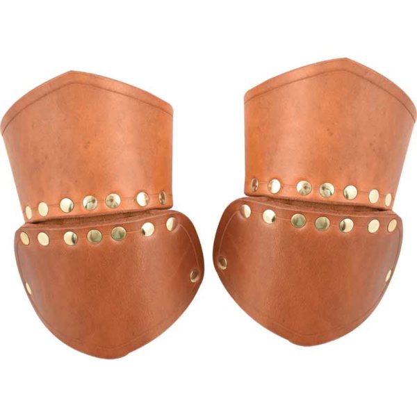 Knightly Leather Half Gauntlets