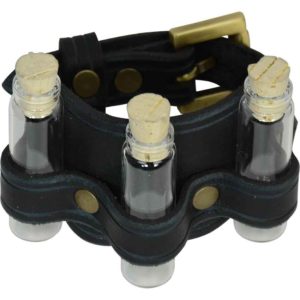 Three Bottle Leather Cuff