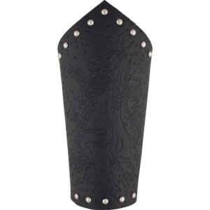 Rampant Lion Leather Arm Bracers