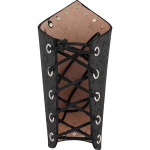 Rampant Lion Leather Arm Bracers