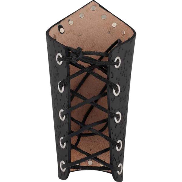 Rampant Lion Leather Arm Bracers