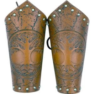 Tree of Life Leather Arm Bracers