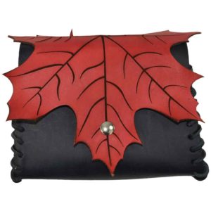 Elven Leaf Leather Pouch