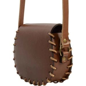 Leather Pouch with Shoulder Strap