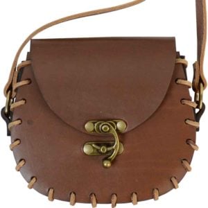 Leather Pouch with Shoulder Strap