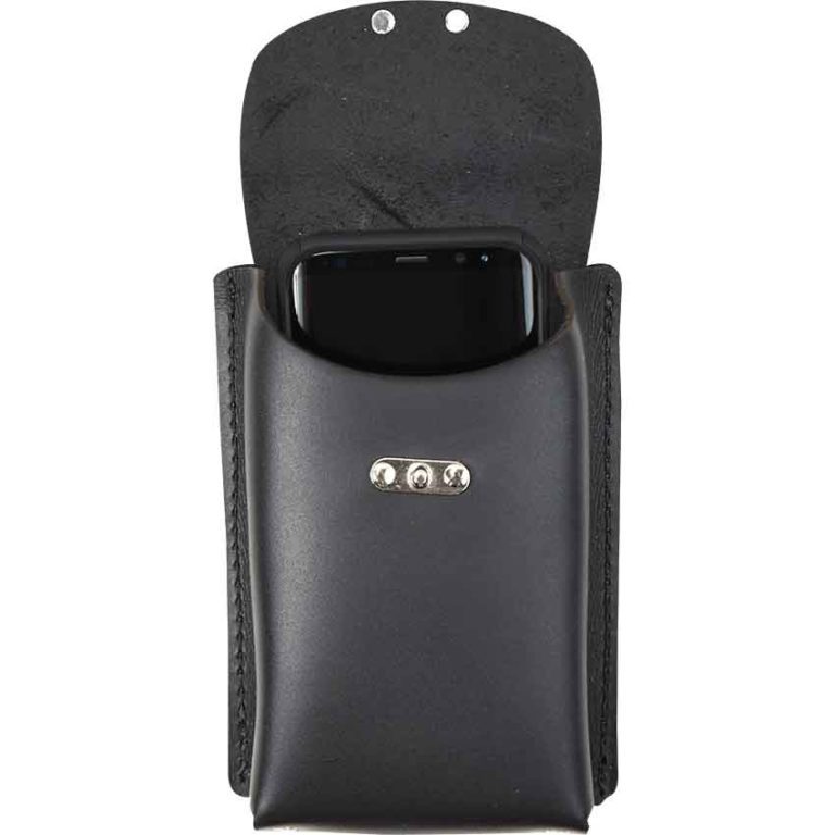 Leather Phone Holder with Clasp