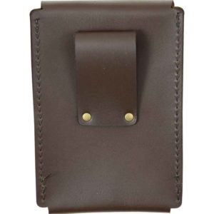 Viking Leather Phone Holder with Clasp