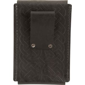 Celtic Leather Phone Holder with Clasp