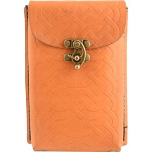 Celtic Leather Phone Holder with Clasp