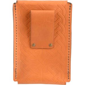 Celtic Leather Phone Holder with Clasp