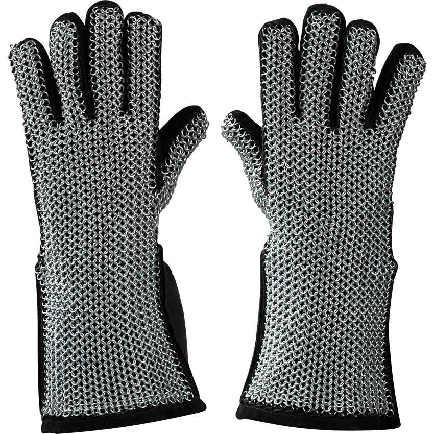 Butted Chainmail Gauntlets | Leather by Medieval Collectibles