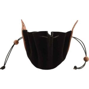 Leather Medieval Purse with Brown Trim