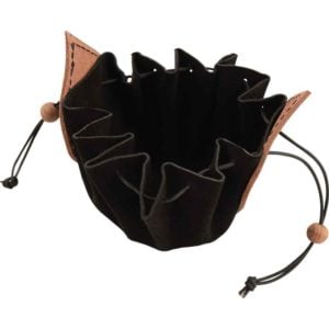 Leather Medieval Purse with Brown Trim