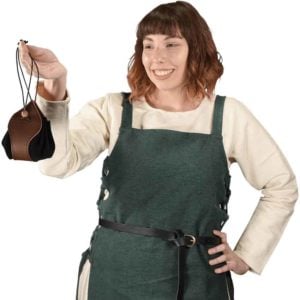 Leather Medieval Purse with Brown Trim