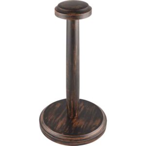 Walnut Finish Helmet Stand