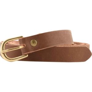 Medieval Leather Buckle Belt - Brown