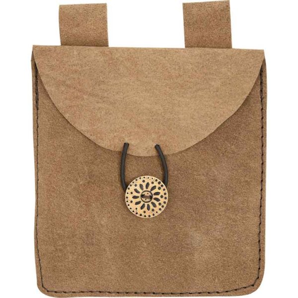 Small Brown Suede Pouch