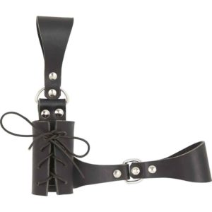 Lace-Up Cuff Black Sword Frog