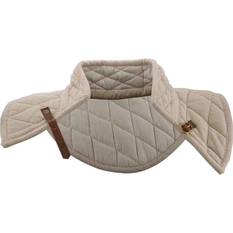 Brass Buckle Padded Collar - Ecru