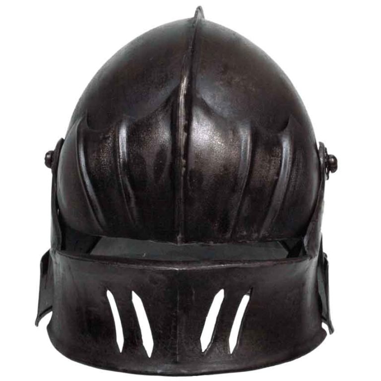 Gothic Sallet Helmet – Dark Metal Finish