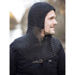 Black Alaric Chainmail Hood