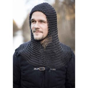 Black Alaric Chainmail Hood