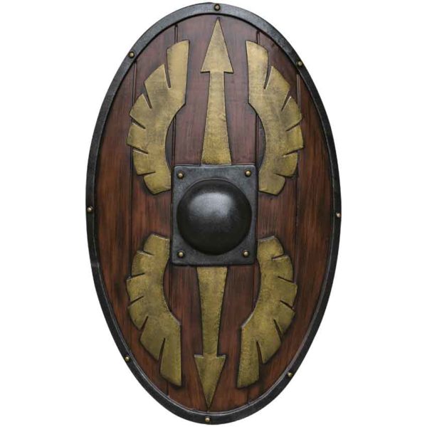 Roman LARP Woodgrain Scutum Shield