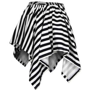 Striped Short Handkerchief Skirt