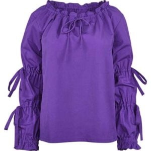 Juliet Tied Sleeve Cotton Blouse