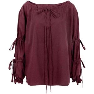 Juliet Tied Sleeve Cotton Blouse