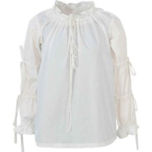 Juliet Tied Sleeve Cotton Blouse