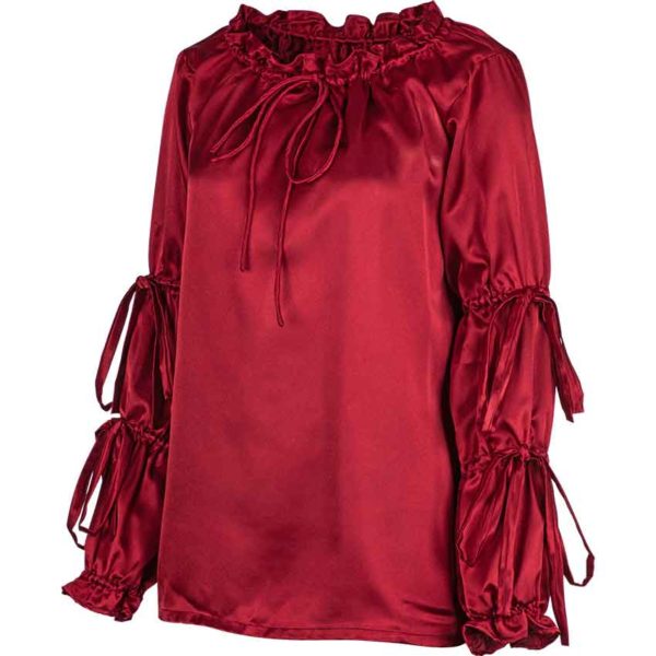 Juliet Tied Sleeve Satin Blouse - MCI-715 - Medieval Collectibles