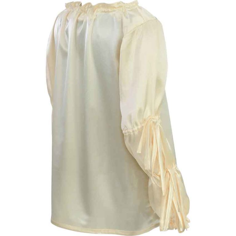 Juliet Tied Sleeve Satin Blouse