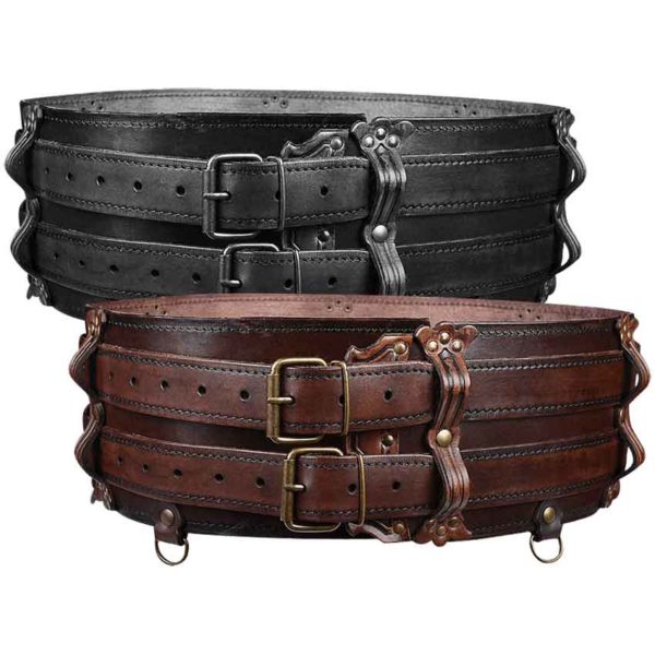 Luthor Leather Double Belt