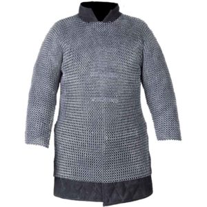 Berengar Long Sleeve Oiled Chainmail Hauberk