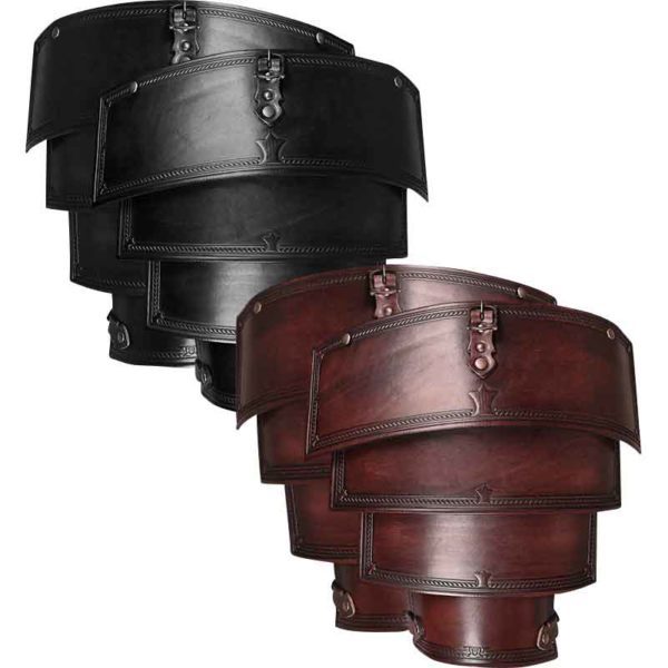 Leather Lorica Spaulders