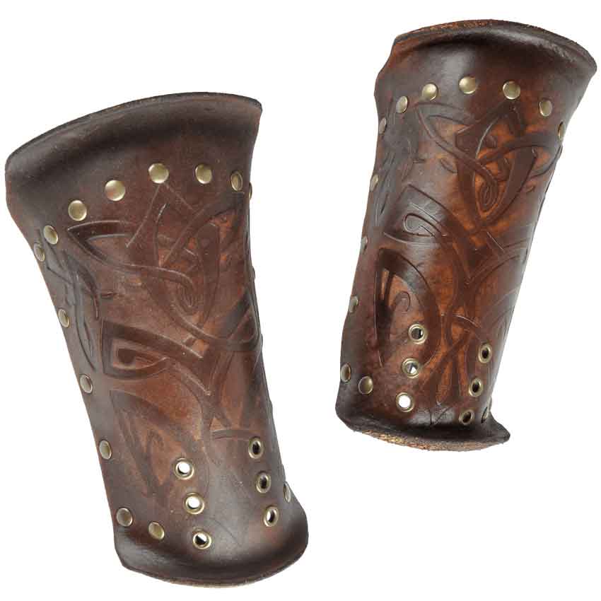 Odomar Viking Leather Bracers - RT-245 - Medieval Collectibles