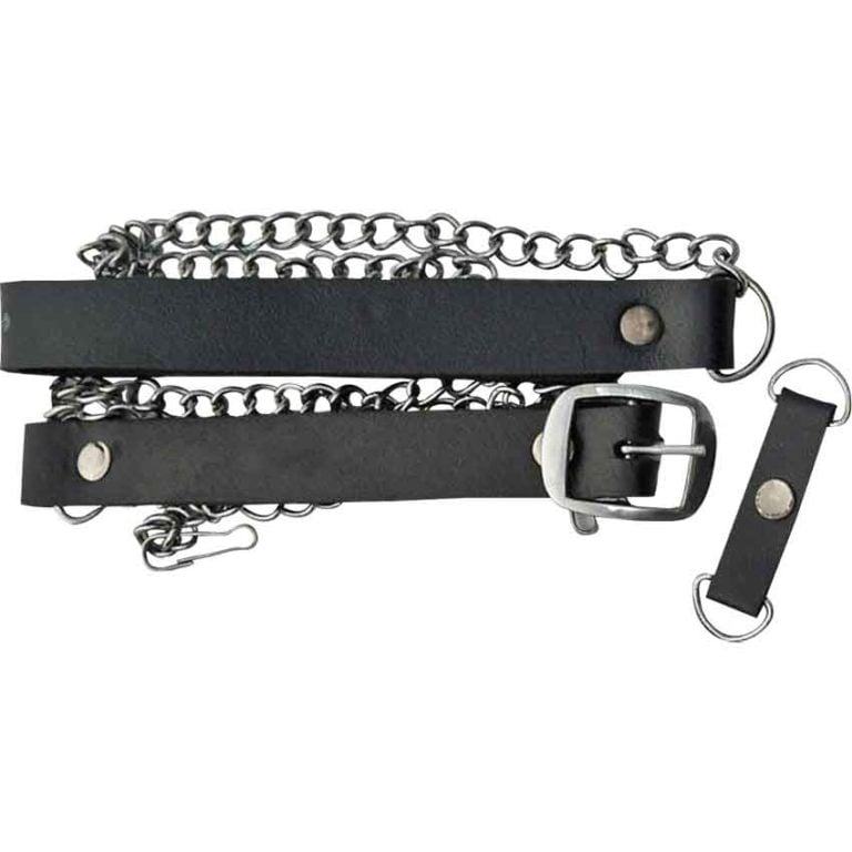 Black Tasseled Medieval Sporran Pouch
