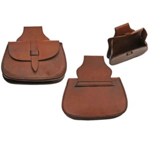 Feudal Brown Leather Belt Bag