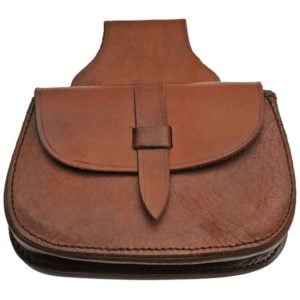 Feudal Brown Leather Belt Bag