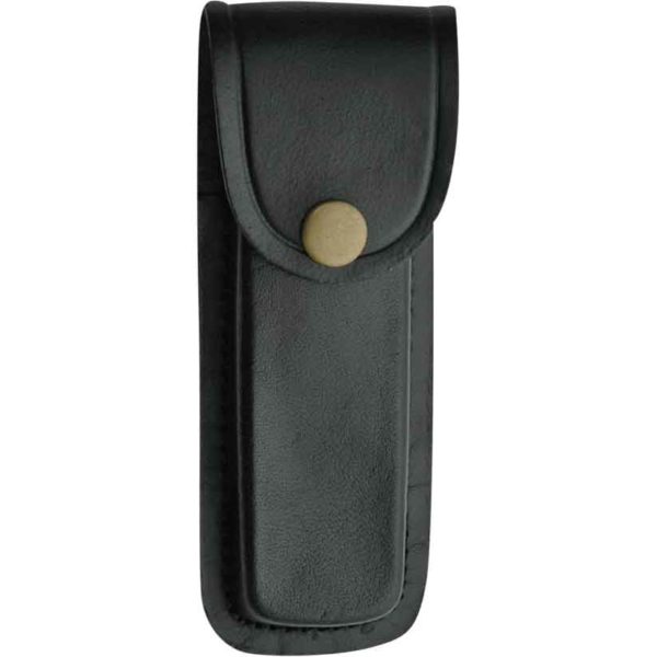 5 Inch Black Plain Leather Sheath