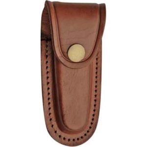 4 Inch Brown Oval Leather Sheath