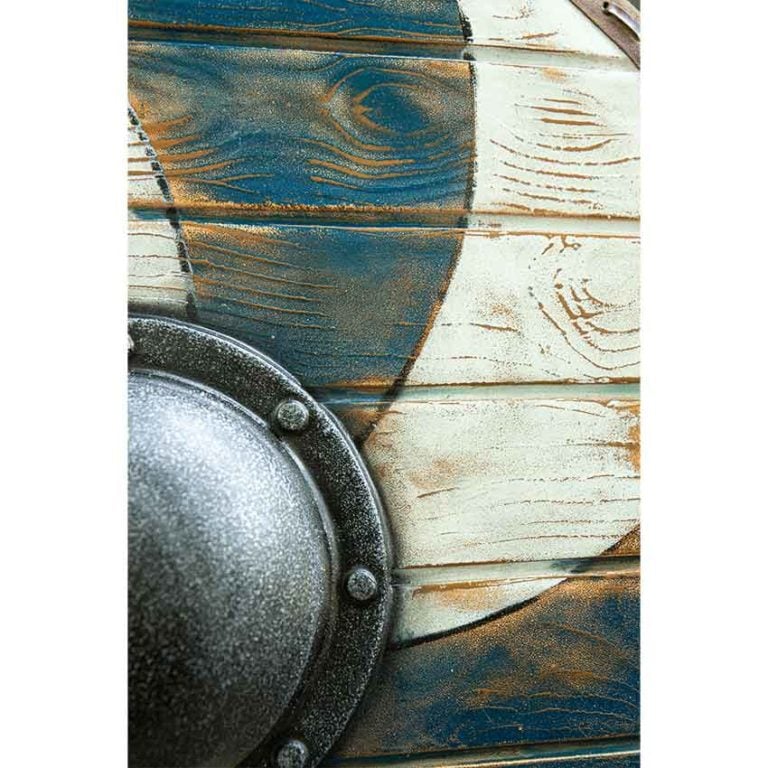 Thegn LARP Shield - Blue/White - 80 cm